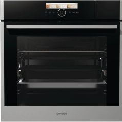   Gorenje BCS798S24X Beépíthető Gőzsütő 16 funkcióval, Digit. Kijelzővel, 73 L, Teleszkópos sütősín, Öntisztító funkció: Könnyen tisztítható