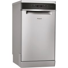   Whirlpool WSFO 3O34 PF X Szabadonálló mosogatógép 10 teríték, 9 L fogyasztás, 7 program,  44 dB zajszint, D energia, Felső evőeszköztartó , 45 cm, Digit. kijelző, Automata ajtónyitással