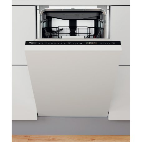 Whirlpool WSIP 4O23 PFE Beépíthető mosogatógép, 10 teríték,9 L,7 prog.,43 dB,E,Felső evőeszk.,45 cm, Autom.ajtónyit.