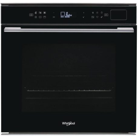 Whirlpool W7 OS4 4S1 P BL Beépíthető Gőzsütő 8 funkcióval, Digit. Kijelzővel, 73 L, Teleszkópos sütősín, Öntisztító funkció: Pirolitikus