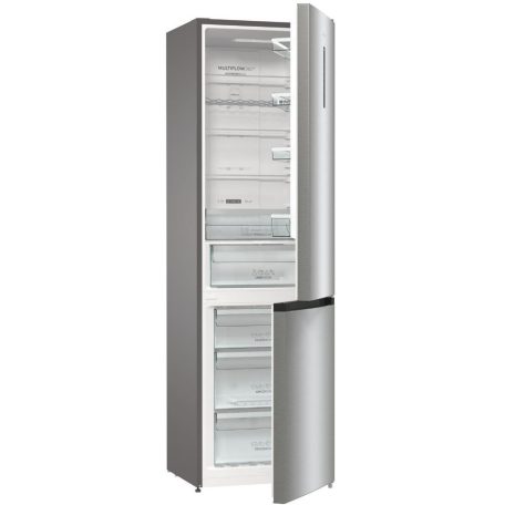 Gorenje NRK6202AXL4 Alulfagyasztós hűtőszekrény E Energiaosztály, Hűtő: 235 L, Fagyasztó: 96 L, Nofrost, Zajszint: 38 dB, Szél: 60 cm, Mag: 200 cm, Mély: 59.2cm, Digitális kijelzővel