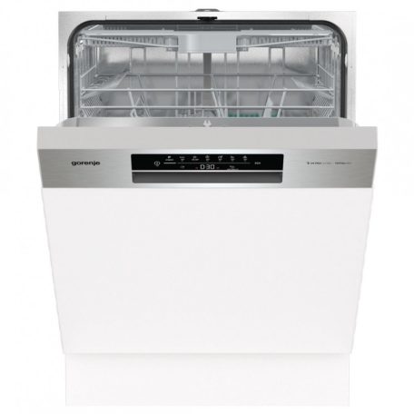 Gorenje GI643D60X Beépíthető mosogatógép, bútorlap nélkül 16 teríték, 11 L fogyasztás, 6 program,  44 dB zajszint, D energia, Felső evőeszköztartó , 60 cm, Digit. kijelző, Automata ajtónyitással