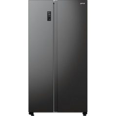   Gorenje NRR9185EABXL Side-by-side hűtőszekrény E Energiaosztály, Hűtő: 358L, Fagyasztó: 192L, Nofrost, Zajszint: 38 dB, Szél: 91 cm, Mag: 178.6 cm, Mély: 64.3 cm, Digitális kijelzővel