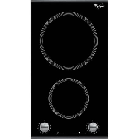 Whirlpool AKT 360 IX Beépíthető Kerámia főzőlap Keret nélküli, 3500 W, Mechanikus vezérlés, Gyerekzár nélkül, Booster funkció nélkül, 1 fázisra köthető