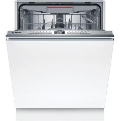   Bosch SMV4HVX00E Beépíthető mosogatógép, bútorlap nélkül 14 teríték, 9 L fogyasztás, 6 program,  46 dB zajszint, D energia, Felső evőeszköztartó , 60 cm, Digit. kijelző, Automata ajtónyitás nélkül