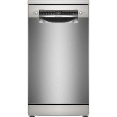   Bosch SPS4HMI49E Szabadonálló mosogatógép 10 teríték, 9.5 L fogyasztás, 6 program,  44 dB zajszint, E energia, Felső evőeszköztartó , 45 cm, Digit. kijelző, Automata ajtónyitás nélkül