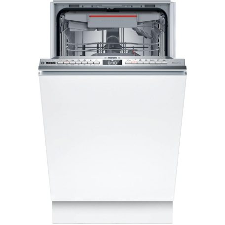 Bosch SPH4EMX24E Beépíthető mosogatógép, bútorlap nélkül 10 teríték, 8.9 L fogyasztás, 6 program,  44 dB zajszint, C energia, Felső evőeszköztartó , 45 cm, Digit. kijelző, Automata ajtónyitással