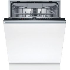   Bosch SMV2HVX02E Beépíthető mosogatógép, bútorlap nélkül 14 teríték, 9 L fogyasztás, 5 program,  46 dB zajszint, D energia, Felső evőeszköztartó , 60 cm, Digit. kijelző, Automata ajtónyitás nélkül