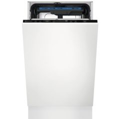   Electrolux EEM43200L Beépíthető mosogatógép, bútorlap nélkül 10 teríték, 9.9 L fogyasztás, 5 program,  44 dB zajszint, E energia, Felső evőeszköztartó , 45 cm, Digit. kijelző nélkül, Automata ajtónyitással