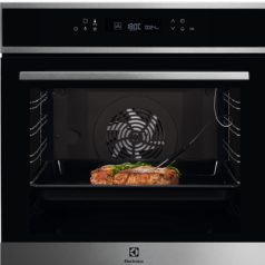   Electrolux EOE7P31X Beépíthető Sütő, Digit. Kijelzővel, 72 L, Teleszkópos sütősín, Öntisztító funkció: Pirolitikus