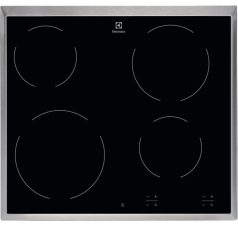   Electrolux EHF6240XXK Beépíthető Kerámia főzőlap Fém keretes, 6500 W, Érintőszenzoros, Gyerekzár, Booster funkció nélkül