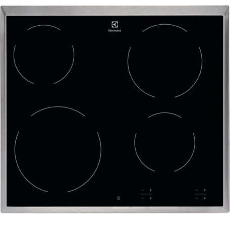 Electrolux EHF6240XXK Beépíthető Kerámia főzőlap Fém keretes, 6500 W, Érintőszenzoros, Gyerekzár, Booster funkció nélkül