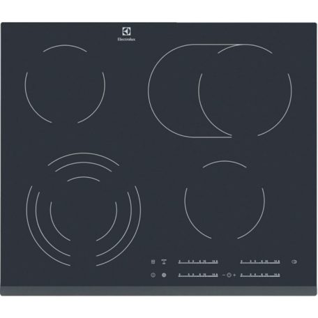 Electrolux EHF6547FXK Beépíthető Kerámia főzőlap Keret nélküli, 7100 W, Érintőszenzoros, Gyerekzár, Booster funkció