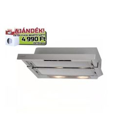   Cata TF-5260 X/L alu Beépíthető Kihúzható páraelszívó (Ledes) LED világítás  2 db motor, 600 m3/h,  54-68 dB zajszint,  60 cm széles,  E Energiaosztály