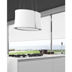   Falmec ZEPHIRO E.ion WHITE Sziget páraelszívó LED világítás  1 db motor, 850 m3/h,  56-65 dB zajszint,  66 cm széles,  A Energiaosztály