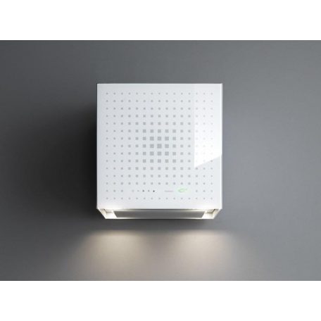 Falmec RUBIK E.ion WHITE fali Fali páraelszívó LED világítás  1 db motor, 450 m3/h,  56-65 dB zajszint,  42 cm széles,  B Energiaosztály