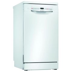   Bosch SPS2IKW04E  Szabadonálló mosogatógép 9 teríték, 9.5 L fogyasztás, 5 program,  48 dB zajszint, F energia, Alsó evőeszköztartó , 45 cm, Digit. kijelző, Automata ajtónyitás nélkül