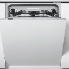   Whirlpool WIC 3C33 PFE Beépíthető mosogatógép, bútorlap nélkül 14 teríték, 9.5 L fogyasztás, 8 program,  43 dB zajszint, D energia, Felső evőeszköztartó , 60 cm, Digit. kijelző nélkül, Automata ajtónyitással