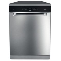   Whirlpool WFO 3O32 N P X Szabadonálló mosogatógép 14 teríték,9.5 L,10 prog.,42 db,D,Alsó evőeszk.kosár,60 cm,Digit.Kijelző, Autom.ajtónyit.