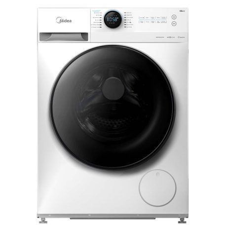 Midea MF200W80WB/W-HRElöltöltős mosógép A Energiaosztály, 8 kg, Normál mélység, 1400 fordulat/perc, Centrifugálási zajszint: 76 dB, Inverter motorral,  Gőzfunkció nélkül