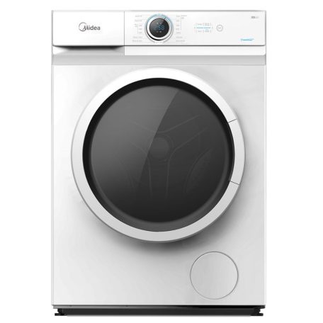 Midea MF100W80B/W-HRElöltöltős mosógép B Energiaosztály, 8 kg, Normál mélység, 1400 fordulat/perc, Centrifugálási zajszint: 76 dB, Inverter motorral,  Gőzfunkció nélkül