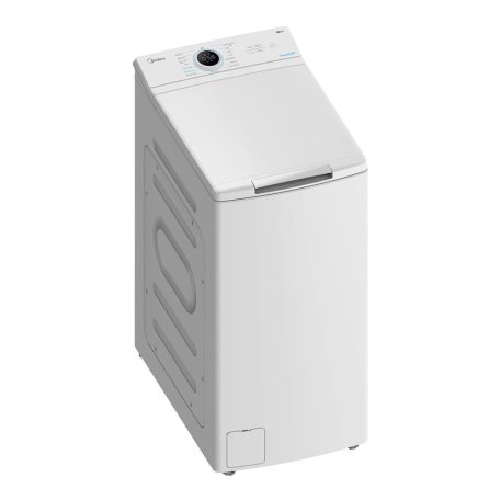 Midea MF100T70B/W-HR Felültöltős mosógép A Energiaosztály, 7 kg, 1200 fordulat/perc, Centrifugálási zajszint: 78 dB, Inverter motorral,  Gőzfunkció nélkül