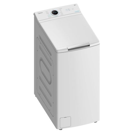 Midea MF100T60B/W-HR Felültöltős mosógép A Energiaosztály, 6 kg, 1200 fordulat/perc, Centrifugálási zajszint: 78 dB, Inverter motorral,  Gőzfunkció nélkül