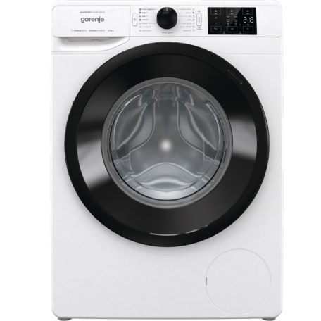 Gorenje WNEI84BS Elöltöltős mosógép B Energiaosztály, 8 kg, Normál mélység, 1400 fordulat/perc, Centrifugálási zajszint: 74 dB, Inverter motorral,  Gőzfunkció nélkül