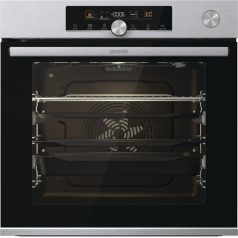   Gorenje BPSA6747A08X Beépíthető Sütő 12 funkcióval, Digit. Kijelzővel, 77 L, Teleszkópos sütősín, Öntisztító funkció: Pirolitikus