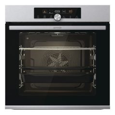   Gorenje BOS6747A01X Beépíthető Sütő 12 funkcióval, Digit. Kijelzővel, 77 L, Teleszkópos sütősín, Öntisztító funkció: Gőztisztítás