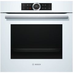   Bosch HBG6750W1 Beépíthető Sütő 13 funkcióval, Digit. Kijelzővel, 71 L, Teleszkópos sütősín, Öntisztító funkció: Pirolitikus