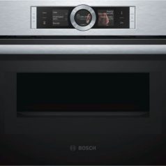   Bosch CMG656BS1 Beépíthető Sütő és Mikrohullámú Beépíthető Sütő, Digit. Kijelzővel, 45 L, Teleszkópos sütősín nélkül, Öntisztító funkció: Katalitikus