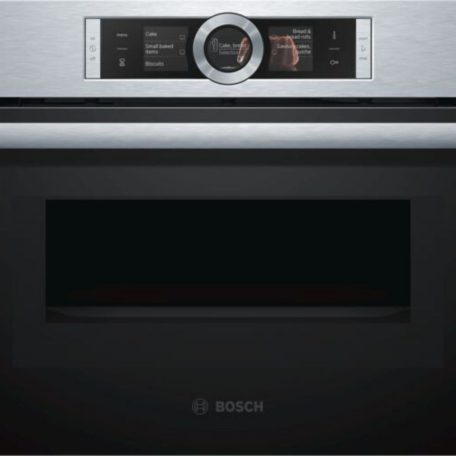 Bosch CMG656BS1 Beépíthető Sütő és Mikrohullámú Beépíthető Sütő, Digit. Kijelzővel, 45 L, Teleszkópos sütősín nélkül, Öntisztító funkció: Katalitikus