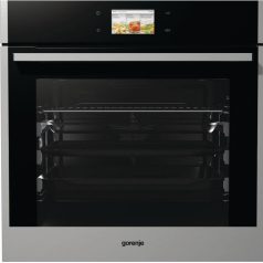   Gorenje BOP799S51X Beépíthető Sütő 15 funkcióval, Digit. Kijelzővel, 73 L, Teleszkópos sütősín, Öntisztító funkció: Pirolitikus