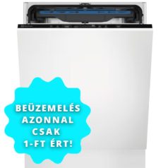   Electrolux EES48401L Beépíthető mosogatógép, bútorlap nélkül 14 teríték, 10.5 L fogyasztás, 8 program,  44 db zajszint, C energiaosztály, Felső evőeszköztartó tálca, 60 cm, Digit. kijelző