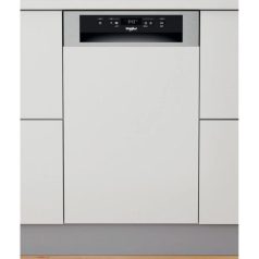   Whirlpool WSBC 3M27 X Beépíthető mosogatógép, bútorlap nélkül 10 teríték, 9 L fogyasztás, 6 program,  47 dB zajszint, E energia, Alsó kosár, 45 cm, Digit. kijelző, Automatikus ajtó