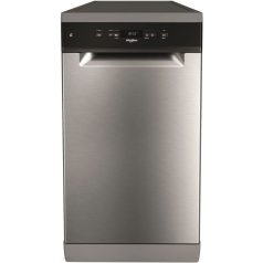   Whirlpool WSFC 3M27 X Szabadonálló mosogatógép 9 L fogyasztás, 6 program,  47 dB zajszint, E energia, Alsó evőeszköztartó , 45 cm, Digit. kijelző, Automata ajtónyitás nélkül