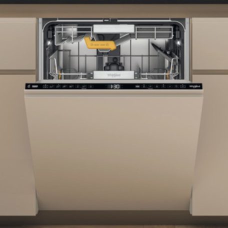 Whirlpool W8I HF58 TUS Beépíthető mosogatógép, 14 teríték,9.5 L,7 prog.,38 dB,B,Alsó evőeszk.,60 cm,Digit.kijelző, Autom.ajtónyit.