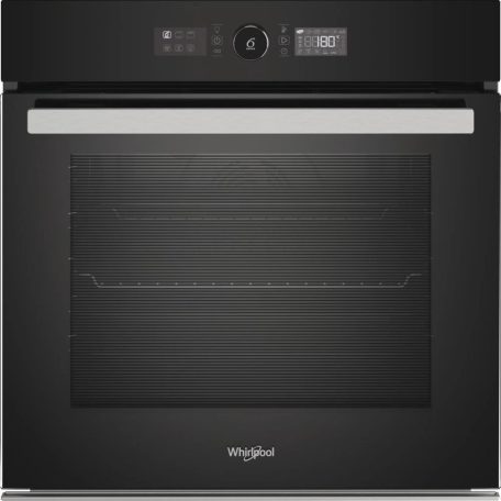 Whirlpool AKZ9 6290 NB Beépíthető Sütő 16 funkcióval, Digit. Kijelzővel, 73 L, Teleszkópos sütősín nélkül, Öntisztító funkció: Pirolitikus