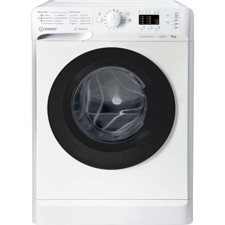 Indesit MTWSA 61294 WK EE Elöltöltős mosógép C Energiaosztály, 6 kg, Keskeny mélység, 1200 fordulat/perc, Centrifugálási zajszint: 76 dB, Inverter motorral,  Gőzfunkció nélkül