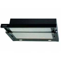   Cata TF-2003/60 LED BLACK GLASS Beépíthető Kihúzható páraelszívó LED világítás  1 db motor, 600 m3/h,  46-57 dB zajszint,  60 cm széles,  C Energiaosztály