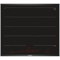   Bosch PXY675DE3E Beépíthető Indukciós főzőlap Fém keretes, 7400 W, Érintőszenzoros, Gyerekzár, Booster funkció